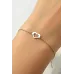 Heart – 18K Gold Minimalist Heart Bracelet