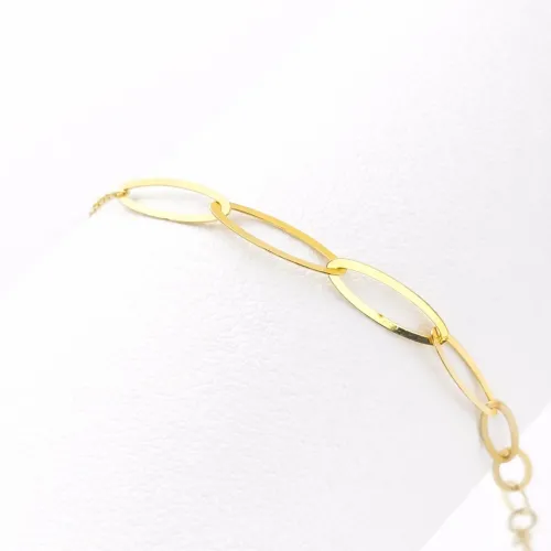 OVAL CHAIN BRACELET – 18K GOLD LINK BRACELET