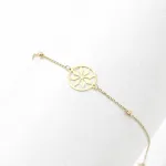 Solar Medallion – 18K Gold Bracelet