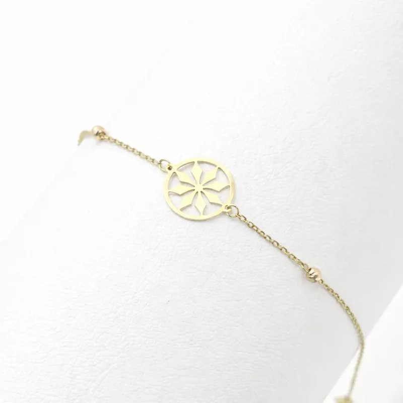 SOLAR MEDALLION BRACELET – 18K GOLD BRACELET