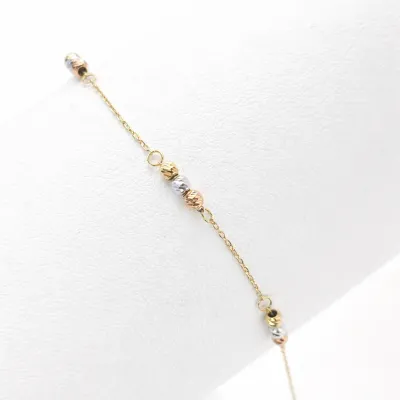 Trio Bead Bracelet – 18K Gold Bracelet