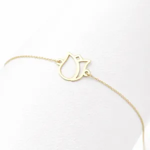 Tulip Bloom Bracelet – 18K Gold Bracelet