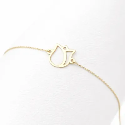 Tulip Bloom Bracelet – 18K Gold Bracelet
