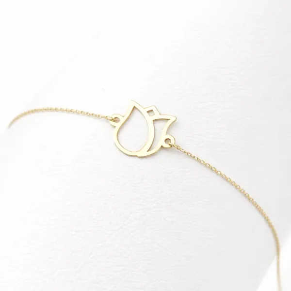 Tulip Bloom Bracelet – 18K Gold Bracelet