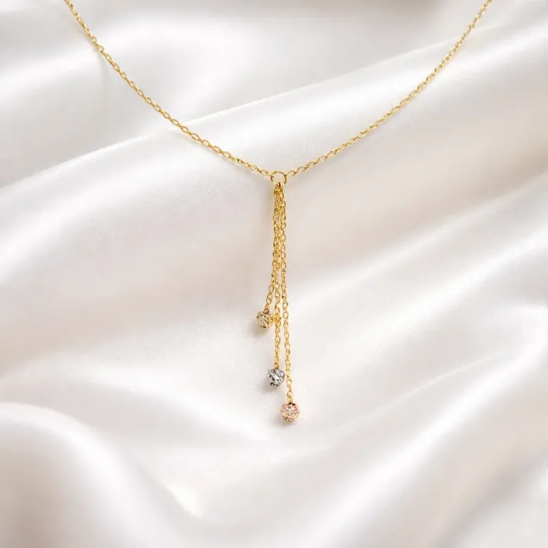 VELORA DROP NECKLACE 18K GOLD