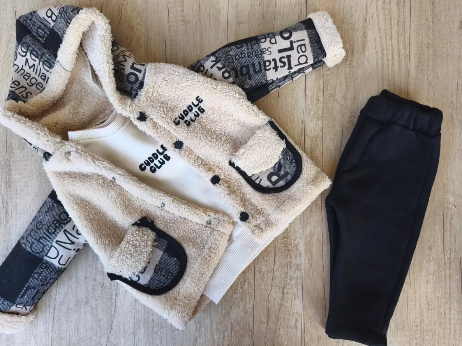 Black & White Set Of 3 Pcs