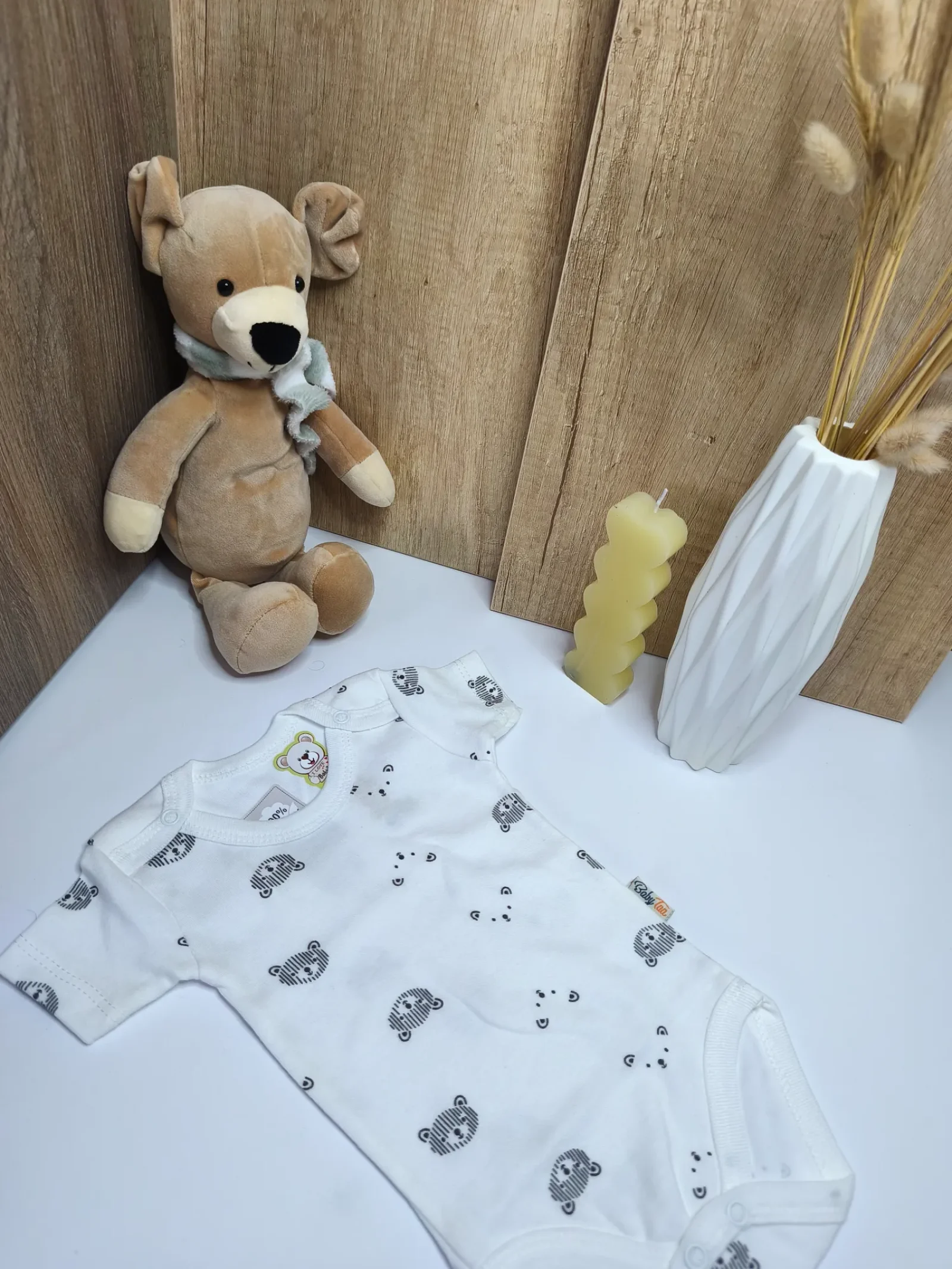 Striped Bear Bodysuit