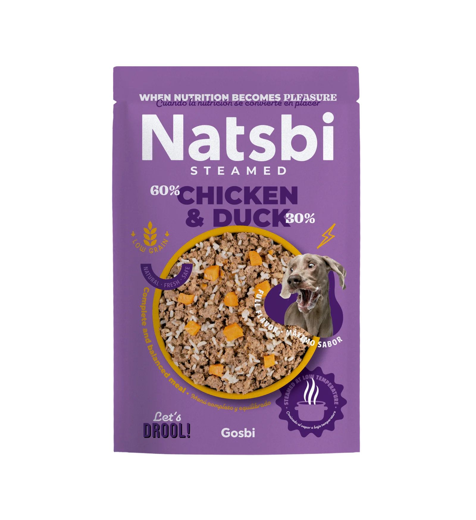 NATSBI DOG STEAMED CHICKEN & DUCK 500 G