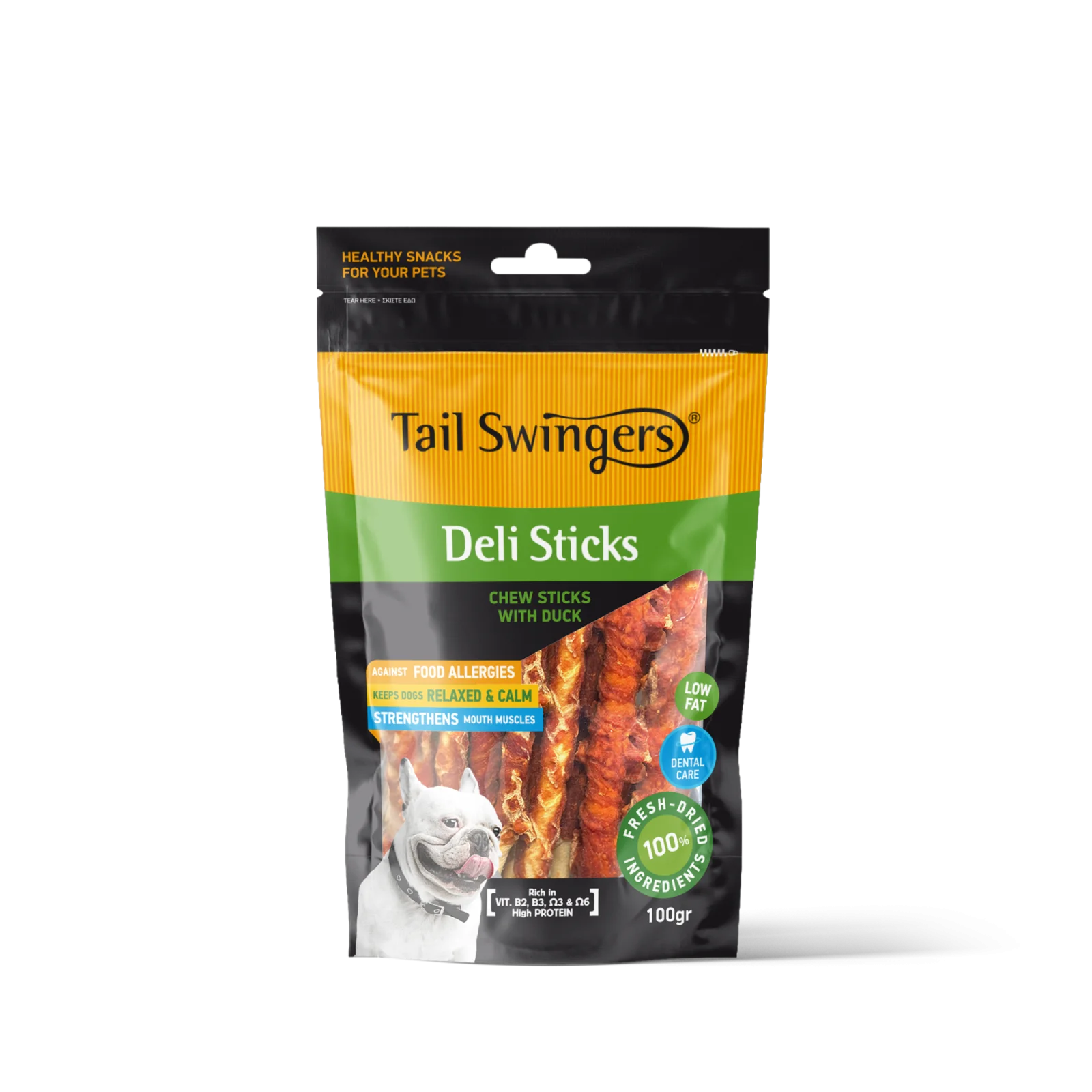 TAIL SWINGERS - CHEW STICKS WITH DUCK 100 G