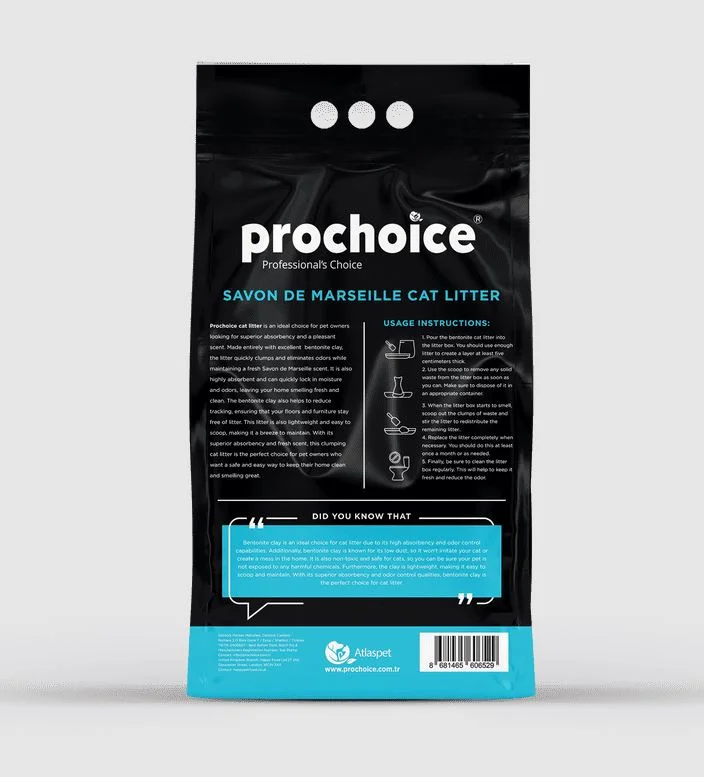 PROCHOICE LITTER SAND PROCHOICE CAT LITTER - SAVON DE MARSEILLE (10 LT)