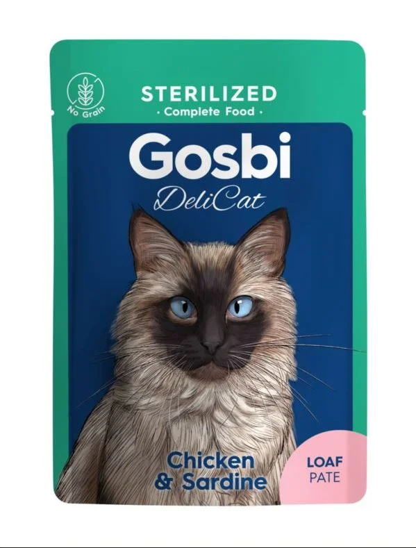 GOSBI DELICAT STERILIZED CHICKEN - SARDINE 70 G