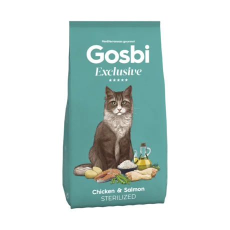 GOSBI EXCLUSIVE CAT STERILIZED CHICKEN & SALMON 1.5 KG