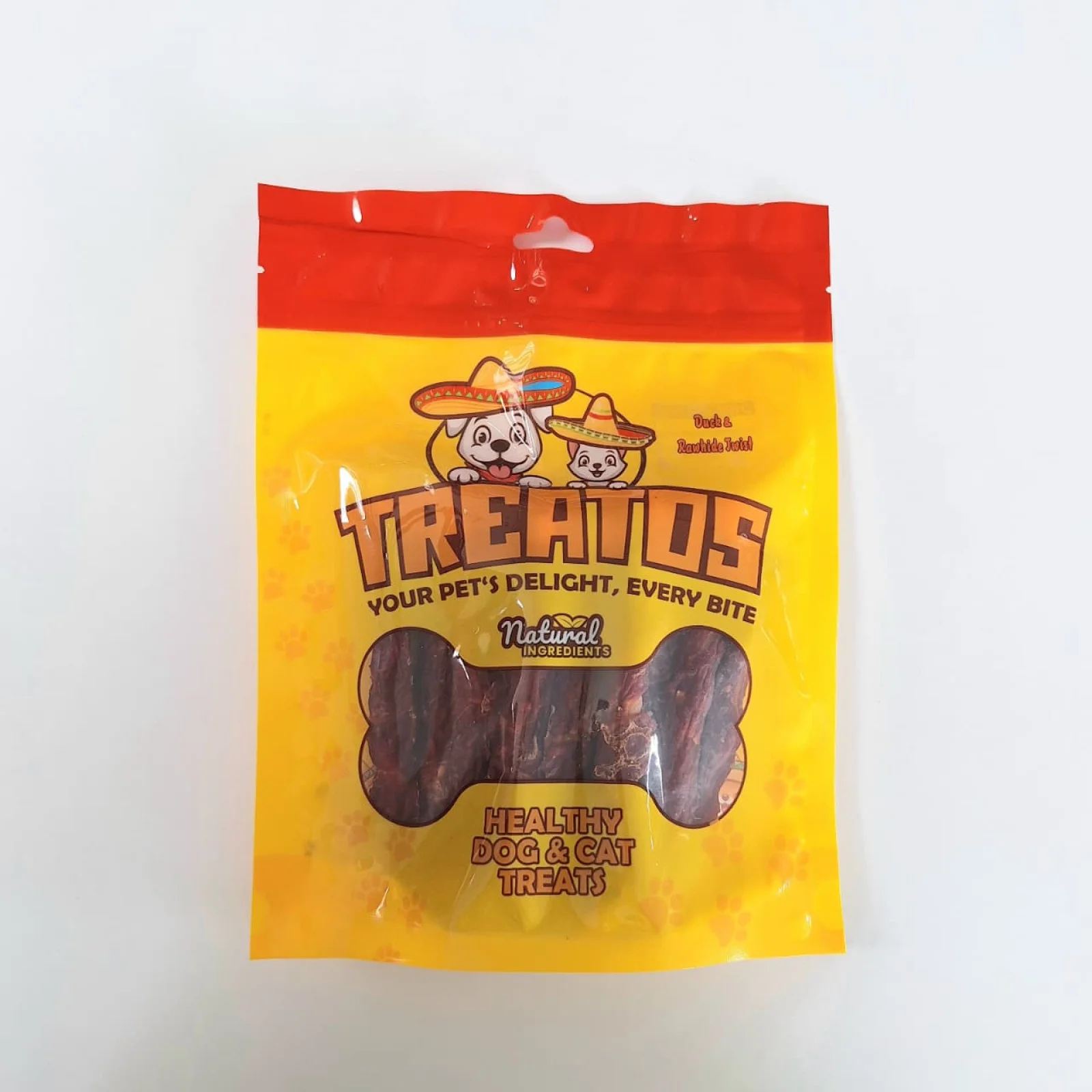 TREATOS - DUCK & RAWHIDE TWIST (200 G)