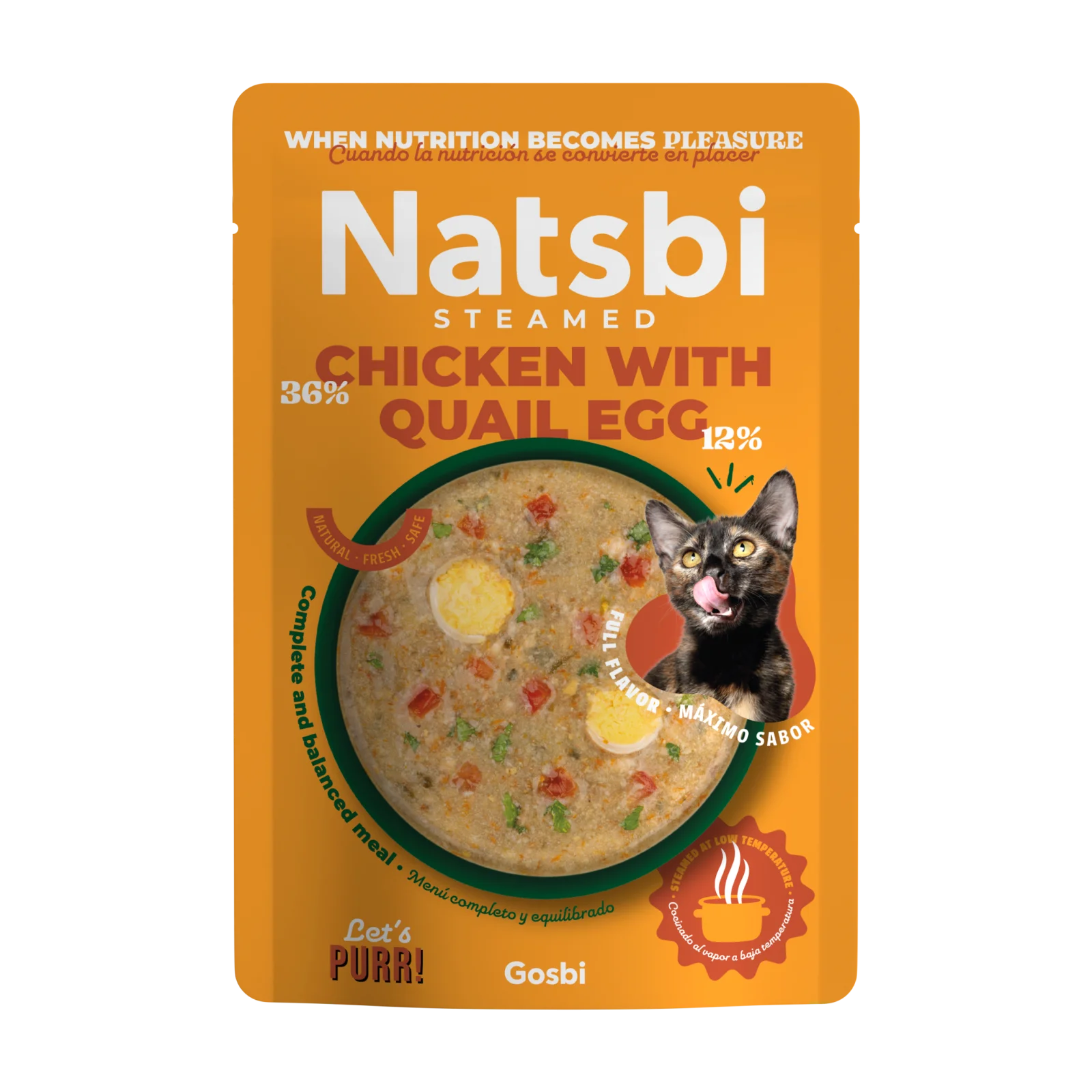 NATSBI CAT STEAMED CHICKEN - QUAIL EGG 80 G
