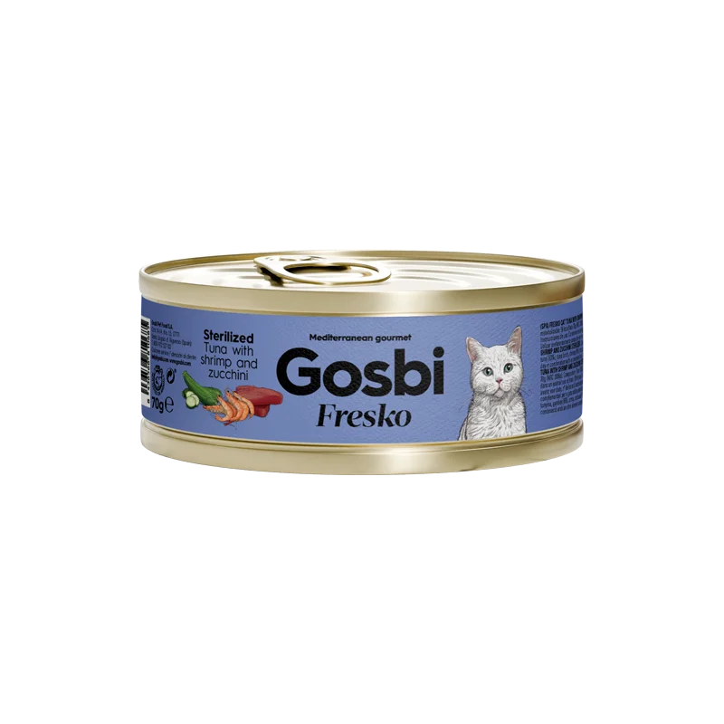 GOSBI FRESKO CAT STERILIZED TUNA - SHRIMP - ZUCCHINI 70 G