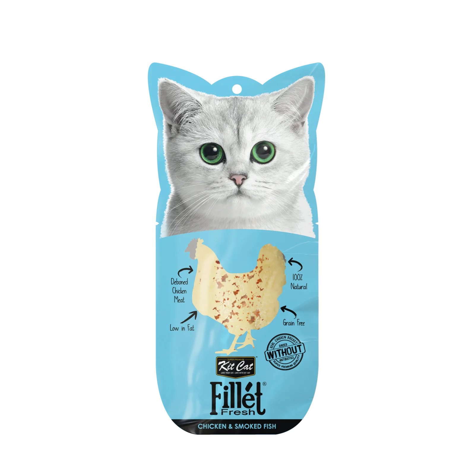 KITCAT FILLET KC-799 CHICKEN & SMOKED FISH 30 G