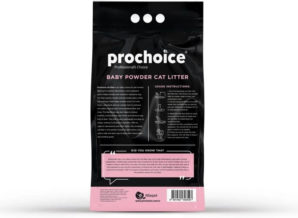PROCHOICE LITTER SAND PROCHOICE CAT LITTER - BABY POWDER (10 LT)