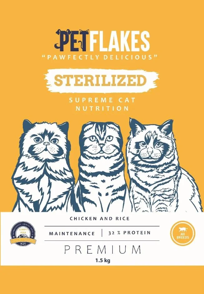PET FLAKES - CAT - STERILIZED 1.5 KG