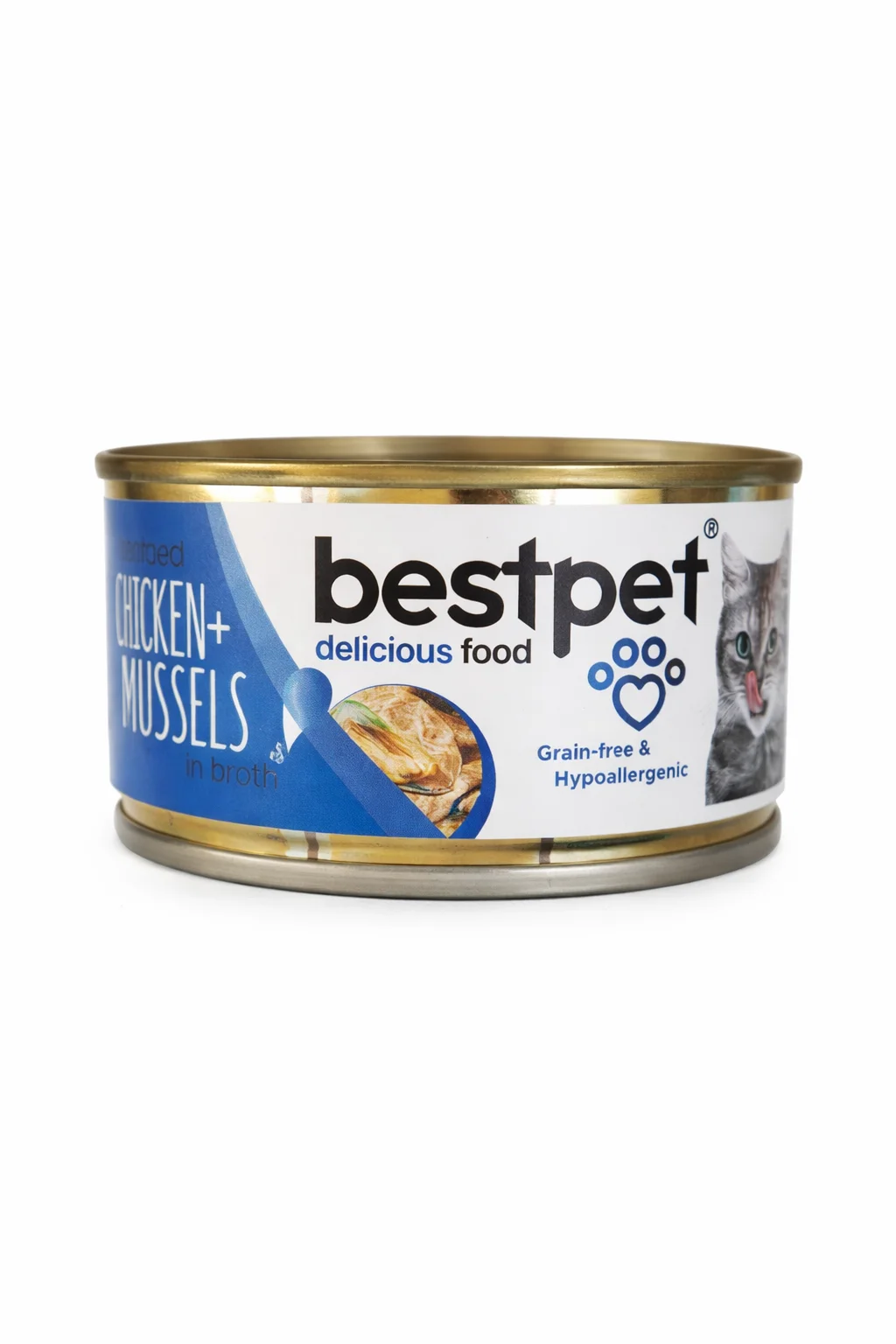 BESTPET CAT - SHREDDED CHICKEN and MUSSELS IN BROTH 70 G