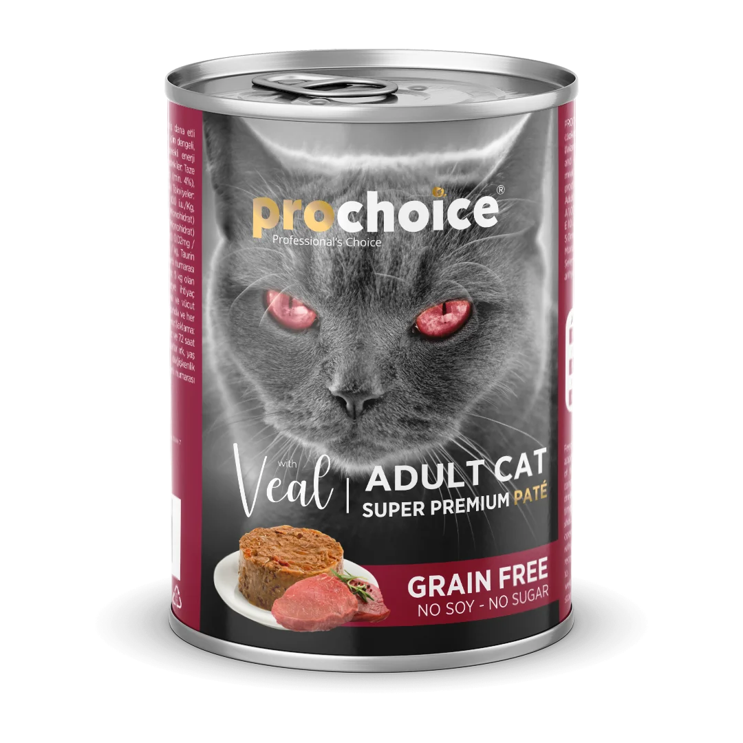 PROCHOICE - CAT ADULT - VEAL PATÉ - GRAIN FREE 400 G