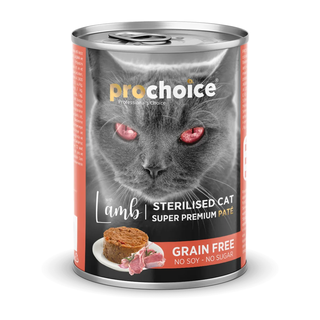 PROCHOICE - CAT STERILSED - LAMB PATÉ - GRAIN FREE 400 G