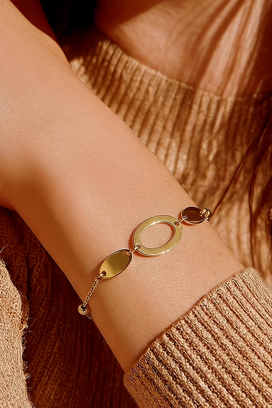 AURELIA OVAL LINK BRACELET – 18K GOLD BRACELET