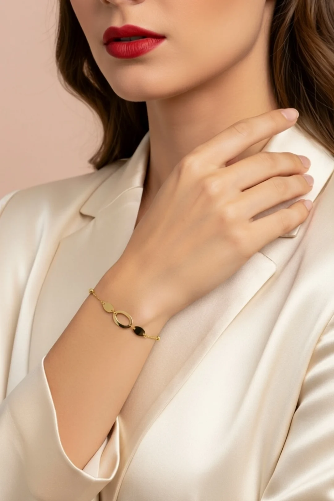 AURELIA OVAL LINK BRACELET – 18K GOLD BRACELET