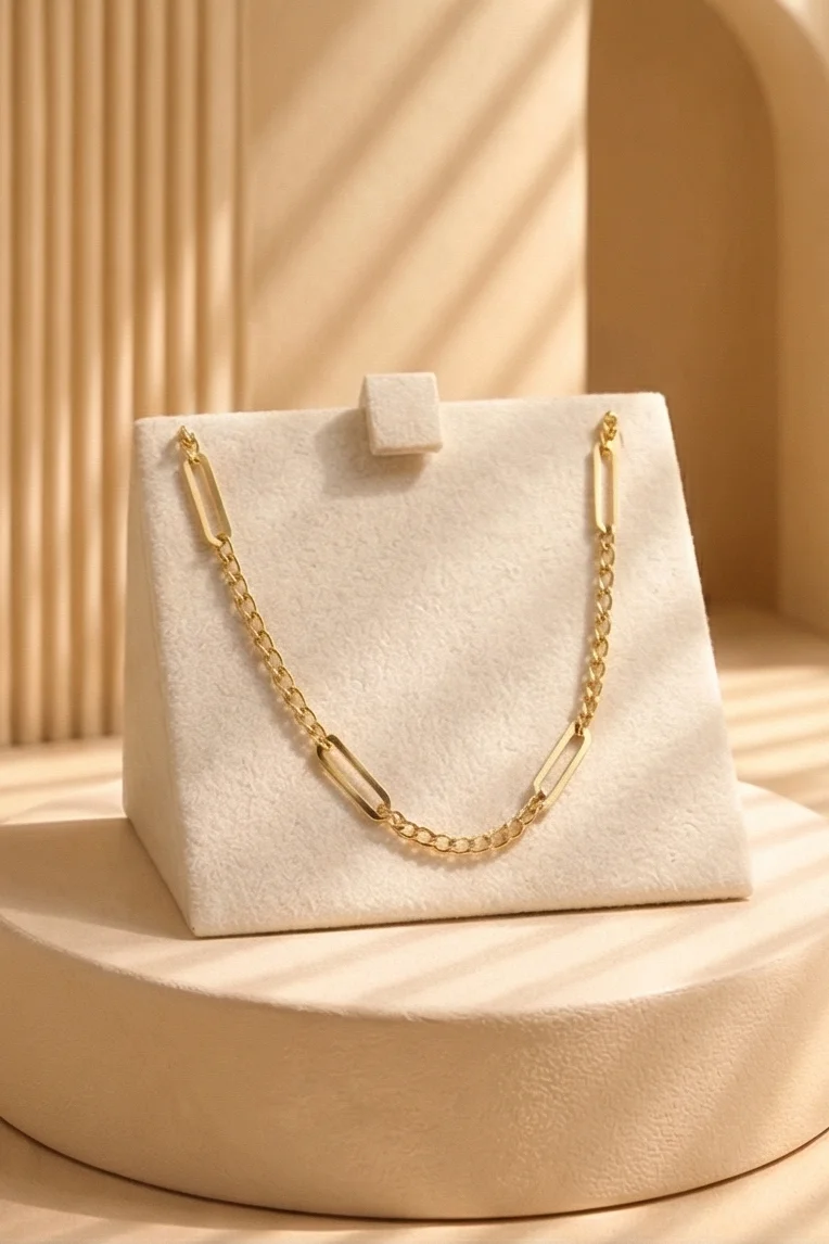 AVELIS PAPERCLIP NECKLACE 18K GOLD