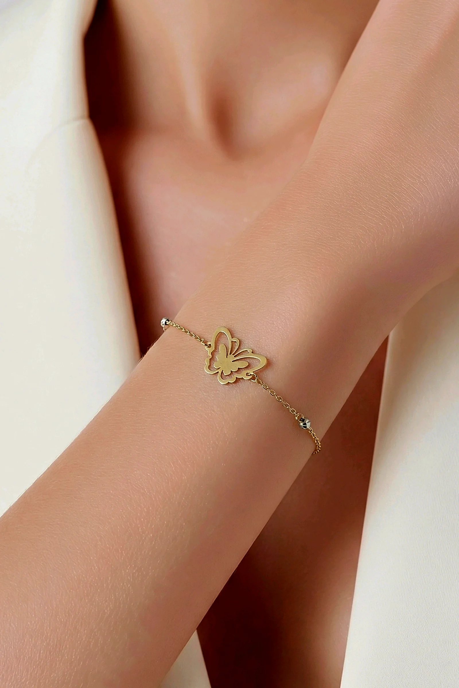 BUTTERFLY BRACELET – 18K GOLD BRACELET