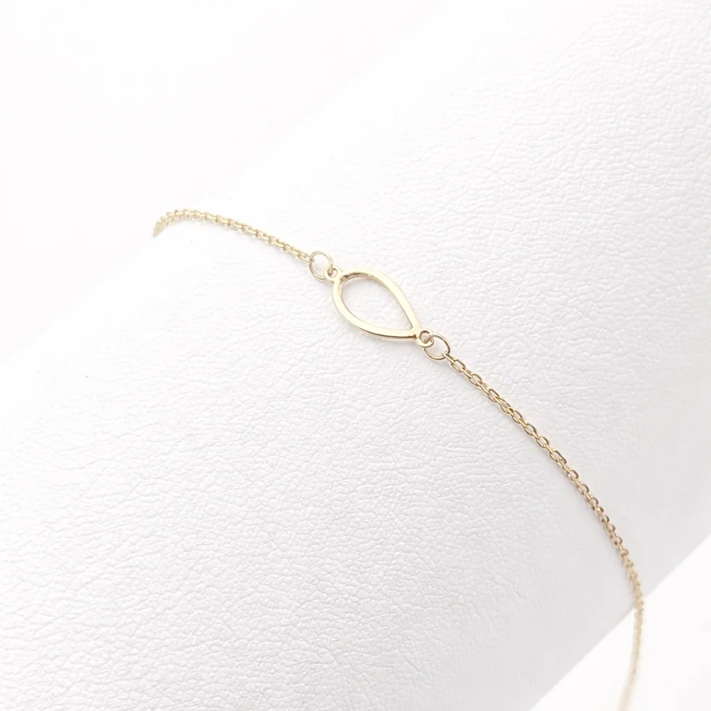 ELONGATED OVAL BRACELET – 18K GOLD BRACELET
