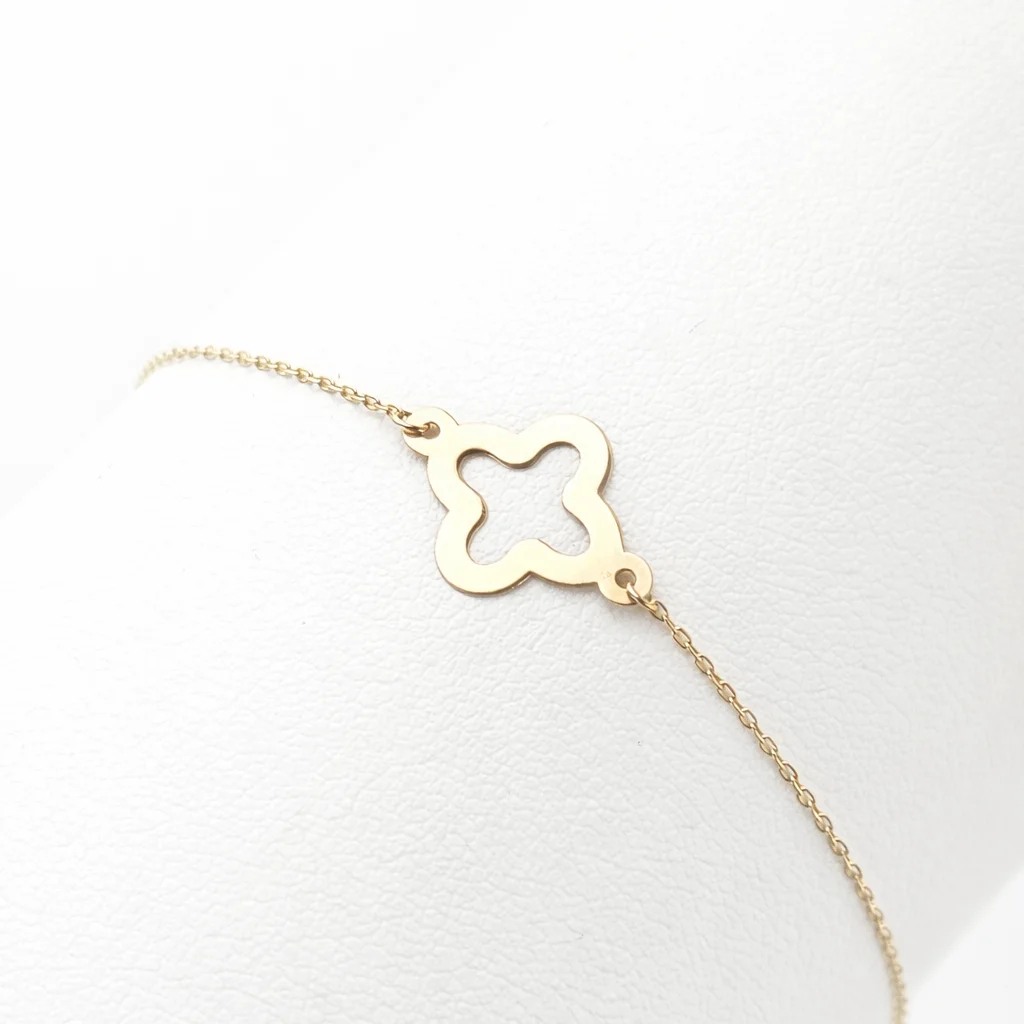 FLEURIS OUTLINE BRACELET – 18K GOLD BRACELET