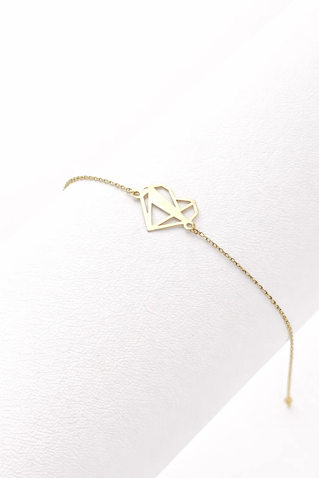 GEOMETRIC HEART BRACELET – 18K GOLD BRACELET