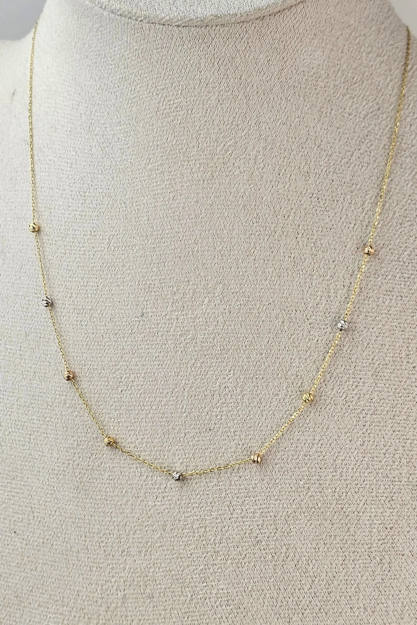SERELLE BEADED NECKLACE IN 18K GOLD