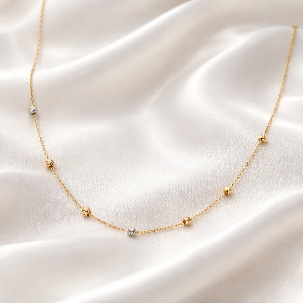 SERELLE BEADED NECKLACE IN 18K GOLD