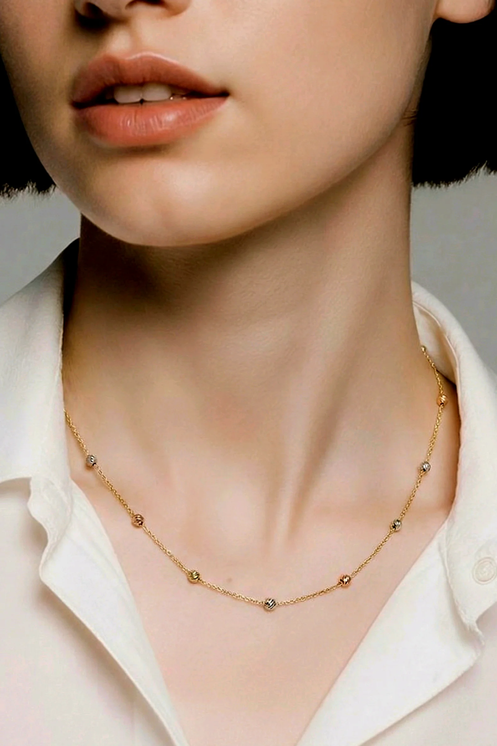 SERELLE BEADED NECKLACE IN 18K GOLD