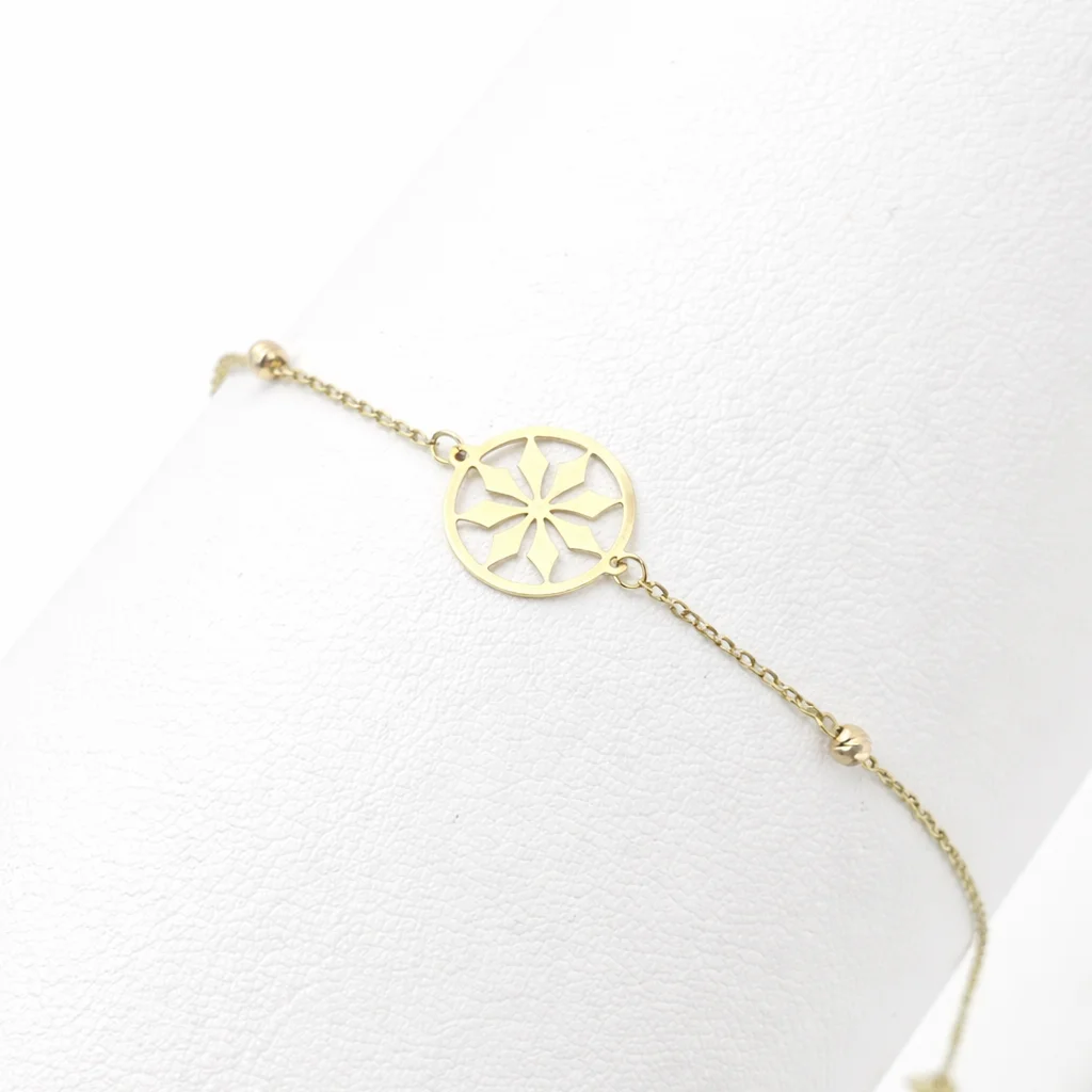 SOLAR MEDALLION BRACELET – 18K GOLD BRACELET