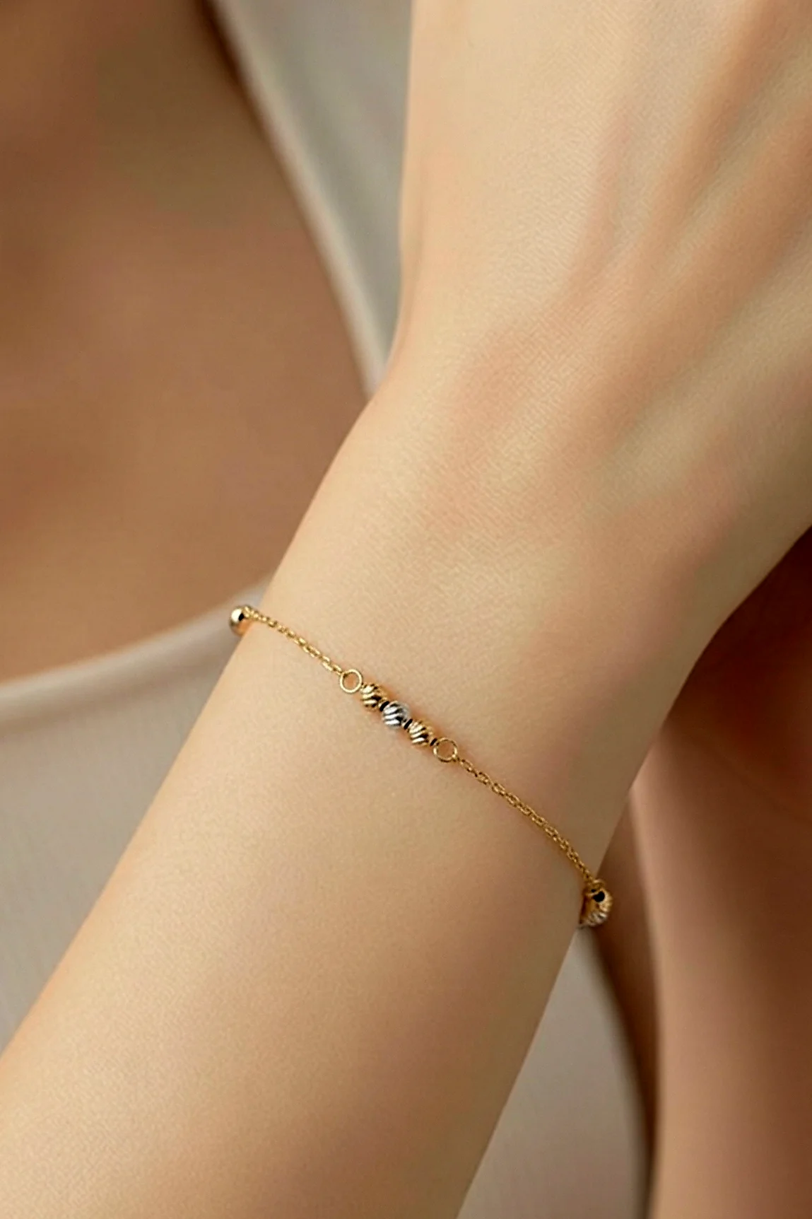 TRIO BEAD BRACELET – 18K GOLD BRACELET