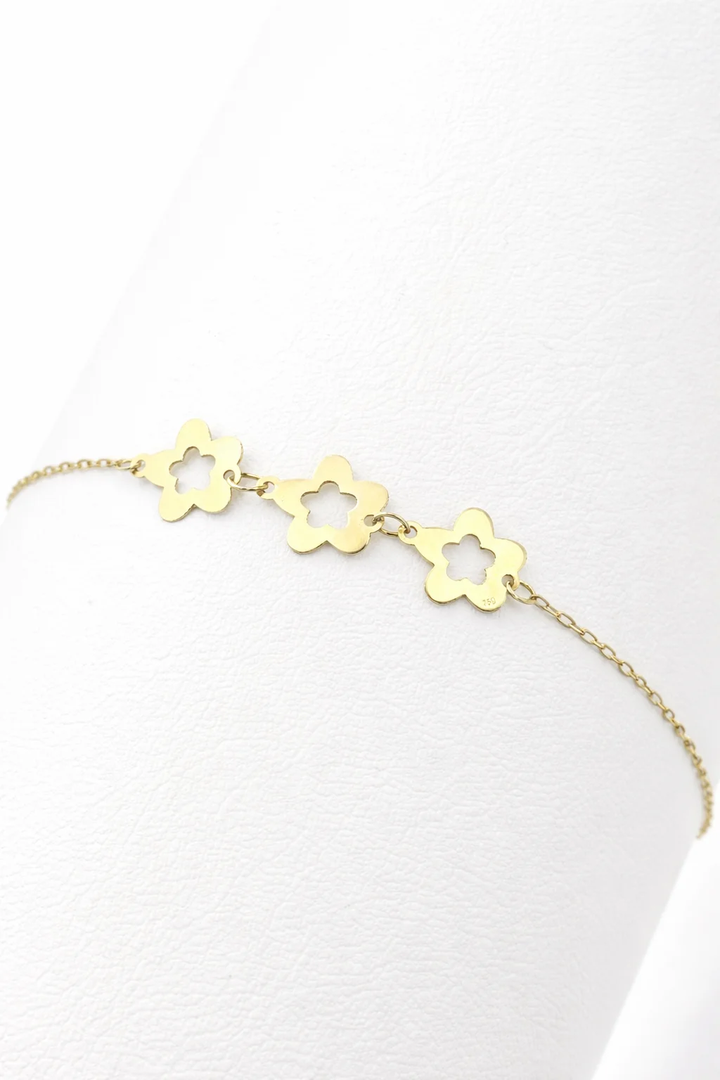 TRIO FLOWER – 18K GOLD TRIPLE FLOWER BRACELET