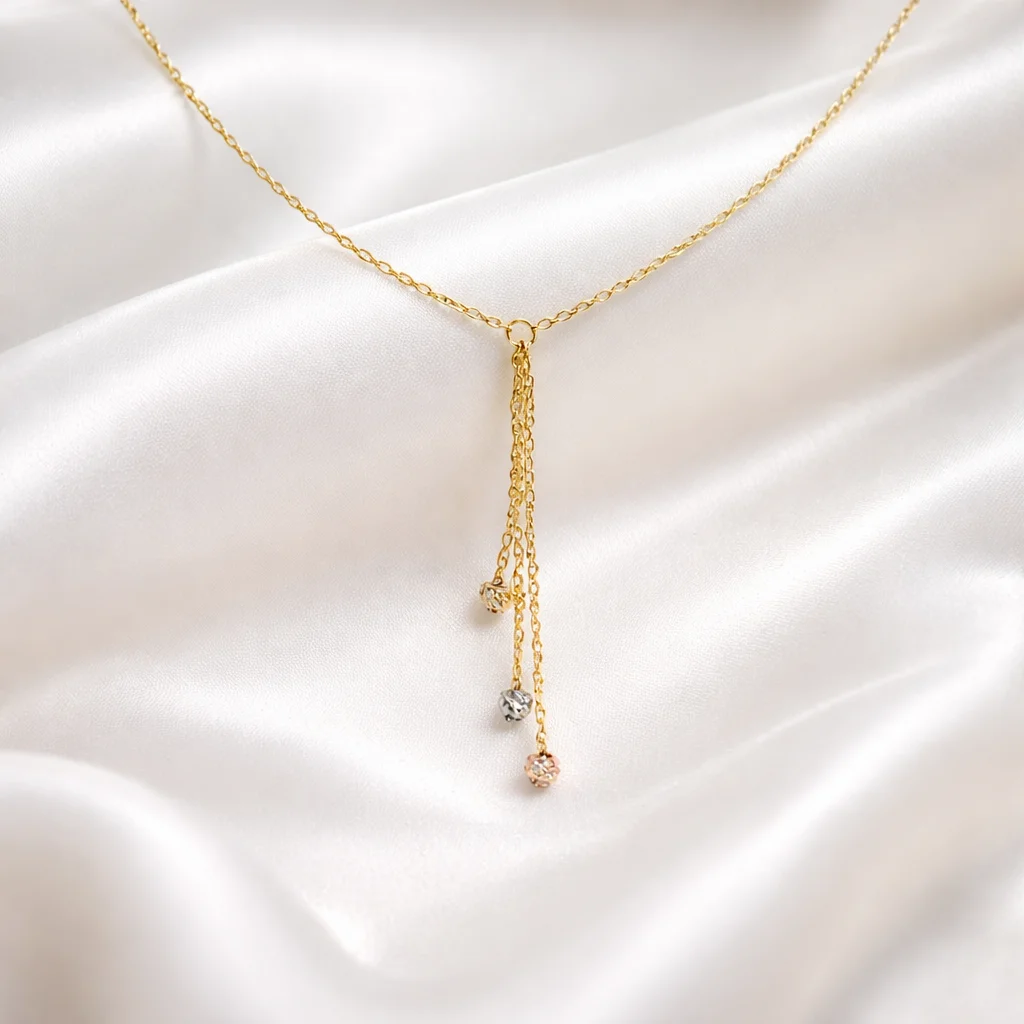 VELORA DROP NECKLACE 18K GOLD