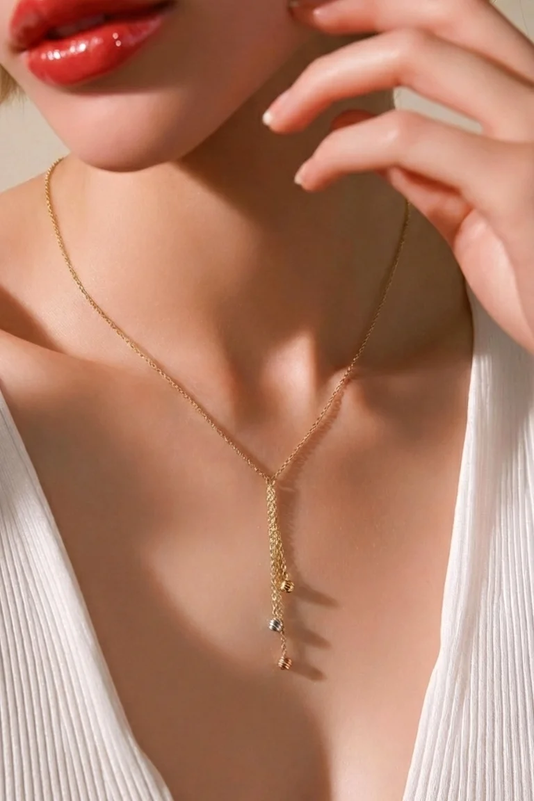 VELORA DROP NECKLACE 18K GOLD